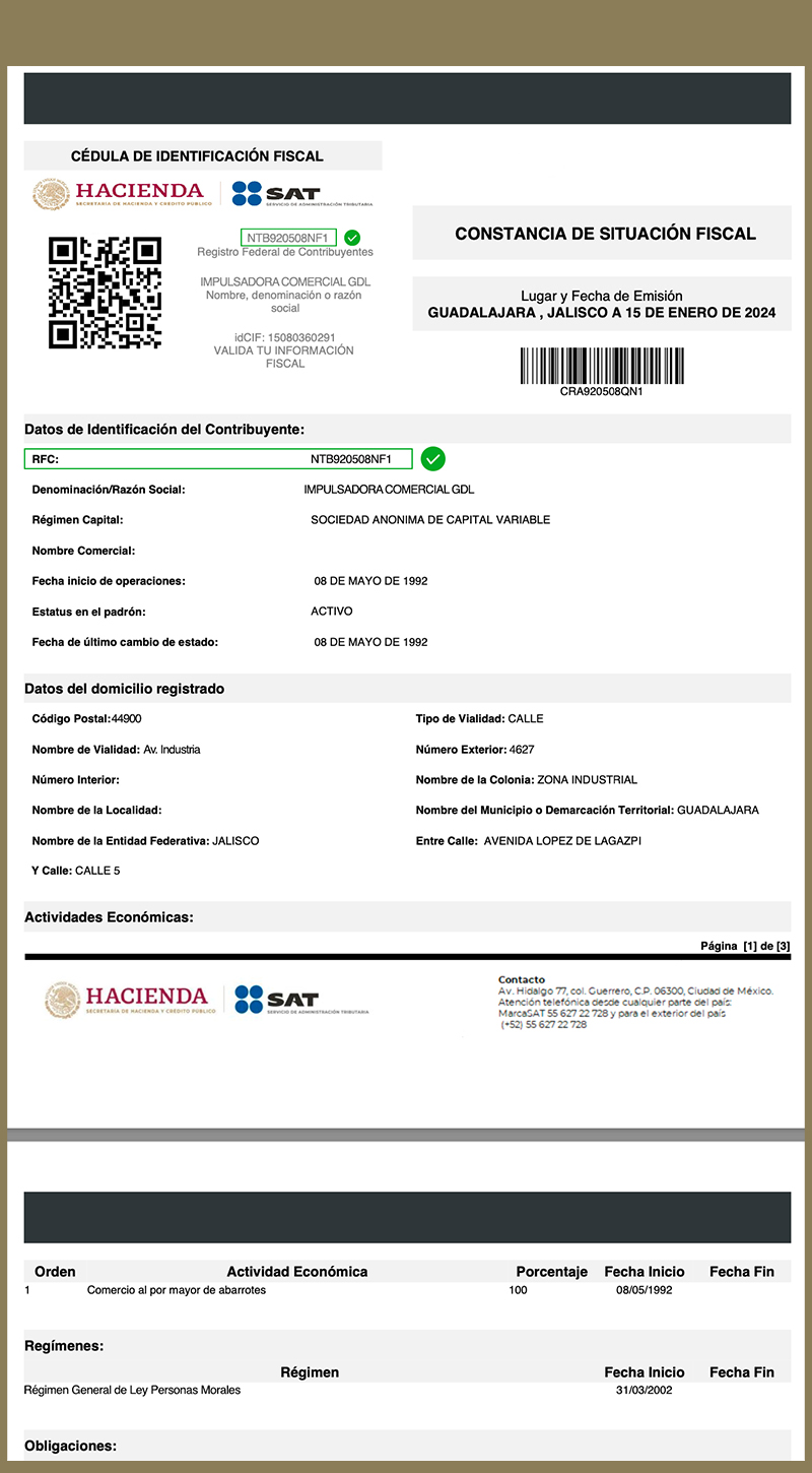 certificado todo incluido