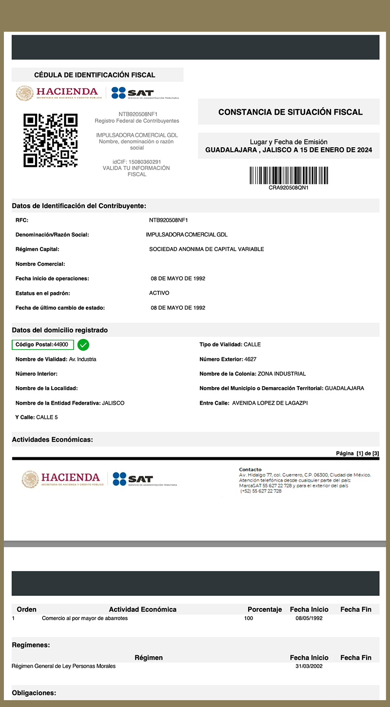 certificado todo incluido